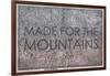 Made for the Mountains - 1894, Colorado State Map in Relief, Colorado, United States Map-null-Framed Giclee Print