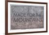 Made for the Mountains - 1894, Colorado State Map in Relief, Colorado, United States Map-null-Framed Giclee Print