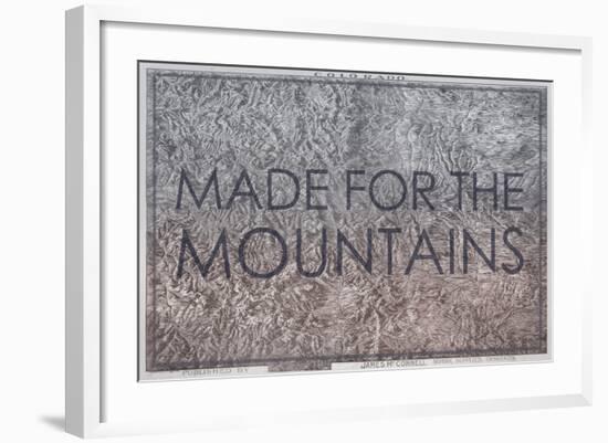 Made for the Mountains - 1894, Colorado State Map in Relief, Colorado, United States Map-null-Framed Giclee Print