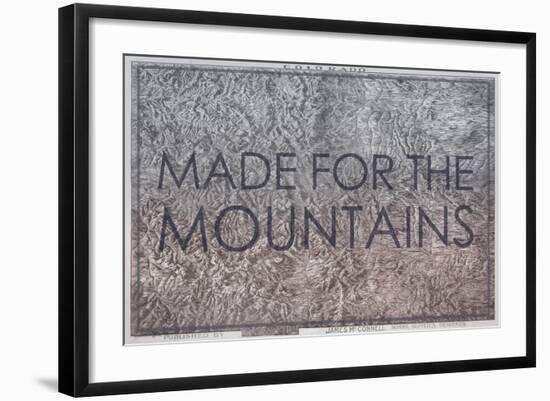 Made for the Mountains - 1894, Colorado State Map in Relief, Colorado, United States Map-null-Framed Giclee Print