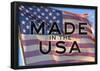 Made In The USA American Flag Motivational Photo Poster-null-Framed Poster
