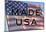 Made In The USA American Flag Motivational Photo Poster-null-Mounted Poster