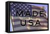 Made In The USA American Flag Motivational Photo Poster-null-Framed Stretched Canvas