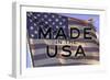 Made In The USA American Flag Motivational Photo Poster-null-Framed Art Print