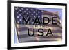 Made In The USA American Flag Motivational-null-Framed Photo