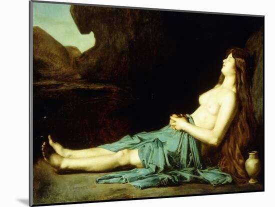 Madeleine in the Desert, C.1874-Jean-Jacques Henner-Mounted Giclee Print