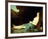 Madeleine in the Desert, C.1874-Jean-Jacques Henner-Framed Giclee Print