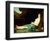 Madeleine in the Desert, C.1874-Jean-Jacques Henner-Framed Giclee Print