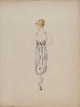 Robe drill bleu avec parure lingerie-Madeleine Vionnet-Giclee Print