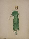 Robe grecque crêpe de Chine vert-Madeleine Vionnet-Giclee Print