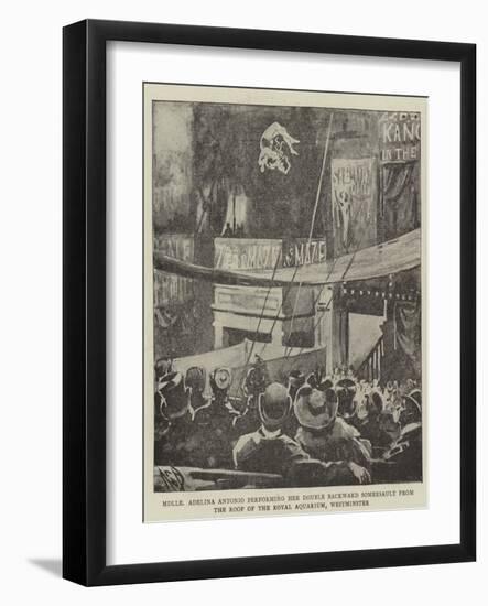 Mademoiselle Adelina Antonio Performing Her Double Backward Somersault from the Roof of the Royal A-Alexander Stuart Boyd-Framed Giclee Print