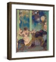 Mademoiselle Becat at the Cafe des Ambassadeurs, 1877-85-Edgar Degas-Framed Premium Giclee Print