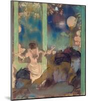 Mademoiselle Becat at the Cafe des Ambassadeurs, 1877-85-Edgar Degas-Mounted Premium Giclee Print