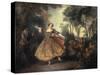 Mademoiselle Camargo Dancing-Nicolas Lancret-Stretched Canvas