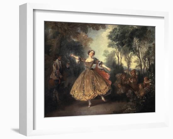 Mademoiselle Camargo Dancing-Nicolas Lancret-Framed Giclee Print