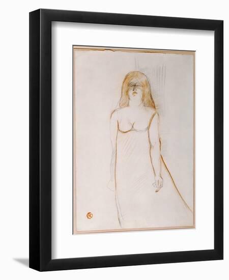 Mademoiselle Cocyte, 1900-Henri de Toulouse-Lautrec-Framed Premium Giclee Print