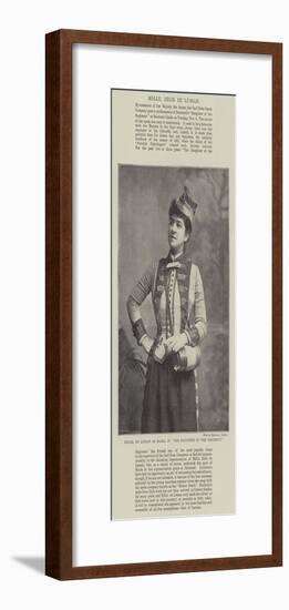Mademoiselle De Lussan as Maria in The Daughter of the Regiment-null-Framed Giclee Print