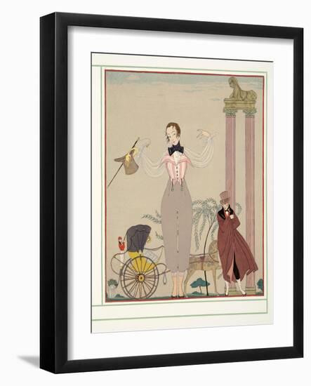 Mademoiselle De Maupin, from Personages De Comedie, Pub. 1922 (Pochoir Print)-Georges Barbier-Framed Giclee Print