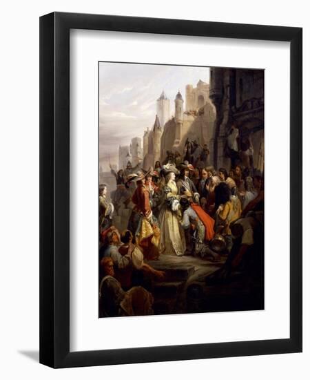 Mademoiselle De Montpensier Entering Orleans During Fronde-Alfred Johannot-Framed Giclee Print