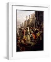 Mademoiselle De Montpensier Entering Orleans During Fronde-Alfred Johannot-Framed Giclee Print