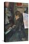 Mademoiselle, Dihau at the Piano, 1890-Henri de Toulouse-Lautrec-Stretched Canvas