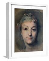 'Mademoiselle Fel', c1756-Maurice-quentin De La Tour-Framed Giclee Print