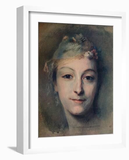 'Mademoiselle Fel', c1756-Maurice-quentin De La Tour-Framed Giclee Print