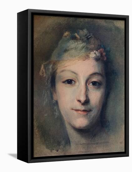 'Mademoiselle Fel', c1756-Maurice-quentin De La Tour-Framed Stretched Canvas