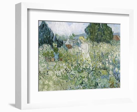 Mademoiselle Gachet in Her Garden at Auvers-Sur-Oise, c.1890-Vincent van Gogh-Framed Giclee Print