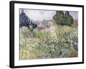 Mademoiselle Gachet in Her Garden at Auvers-Sur-Oise, c.1890-Vincent van Gogh-Framed Giclee Print