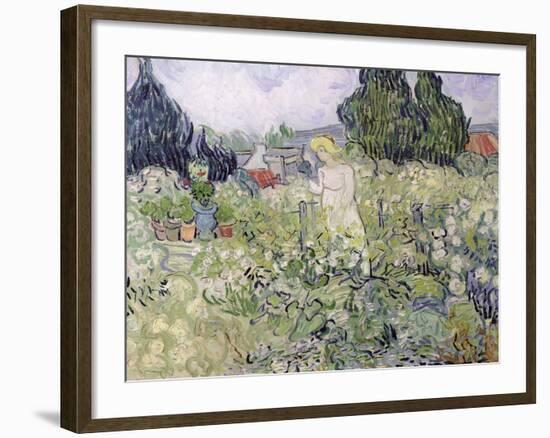 Mademoiselle Gachet in Her Garden at Auvers-Sur-Oise, c.1890-Vincent van Gogh-Framed Giclee Print