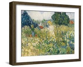 Mademoiselle Gachet in Her Garden at Auvers-Sur-Oise (Mademoiselle Gachet-Vincent van Gogh-Framed Art Print