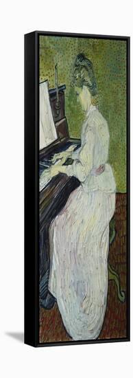 Mademoiselle Gachet Playing the Piano, 1890-Vincent van Gogh-Framed Stretched Canvas