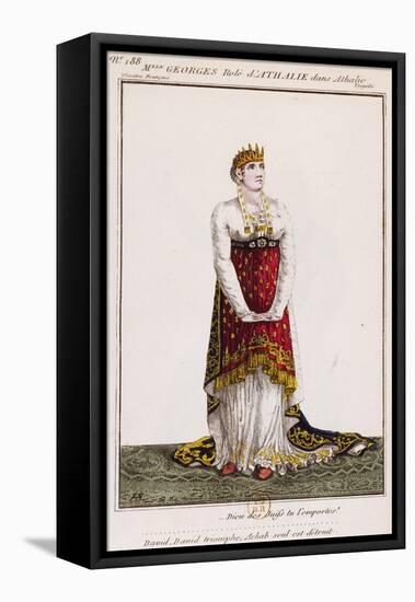 Mademoiselle Georges in Role of Athalie, Illustration for Tragedy Athalie-Jean Racine-Framed Stretched Canvas