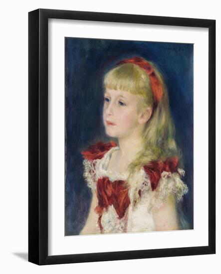 Mademoiselle Grimprel Au Ruban Rouge, 1880-Pierre-Auguste Renoir-Framed Giclee Print