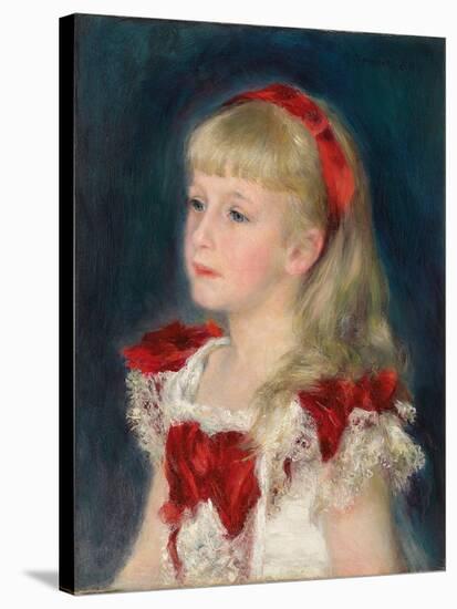 Mademoiselle Grimprel with a Red Ribbon, 1880-Pierre-Auguste Renoir-Stretched Canvas