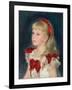 Mademoiselle Grimprel with a Red Ribbon (Mademoiselle Grimprel au ruban rouge)-Pierre-Auguste Renoir-Framed Giclee Print