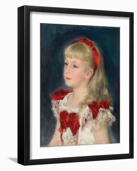 Mademoiselle Grimprel with a Red Ribbon (Mademoiselle Grimprel au ruban rouge)-Pierre-Auguste Renoir-Framed Giclee Print