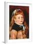 Mademoiselle Grimprel with Blue Hair-Band-Pierre-Auguste Renoir-Framed Art Print