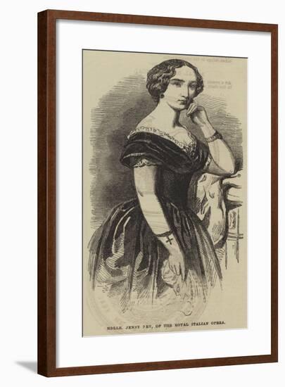 Mademoiselle Jenny Ney, of the Royal Italian Opera-null-Framed Giclee Print