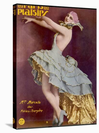 Mademoiselle Marcelle of the Folies Bergere, Ready to Dance the Night Away-null-Stretched Canvas