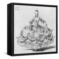 Mademoiselle Marie Salle (Pen and W/C on Paper) (B/W Photo)-Louis Rene Boquet-Framed Stretched Canvas