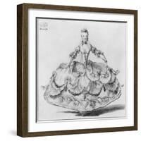 Mademoiselle Marie Salle (Pen and W/C on Paper) (B/W Photo)-Louis Rene Boquet-Framed Giclee Print