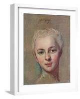 'Mademoiselle Puvigny', c1749-Maurice-quentin De La Tour-Framed Giclee Print