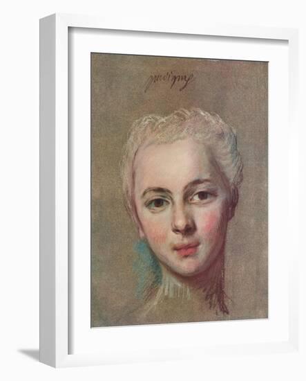 'Mademoiselle Puvigny', c1749-Maurice-quentin De La Tour-Framed Giclee Print