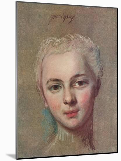 'Mademoiselle Puvigny', c1749-Maurice-quentin De La Tour-Mounted Giclee Print