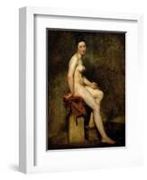 Mademoiselle Rose (Seated Nude)-Eugene Delacroix-Framed Giclee Print