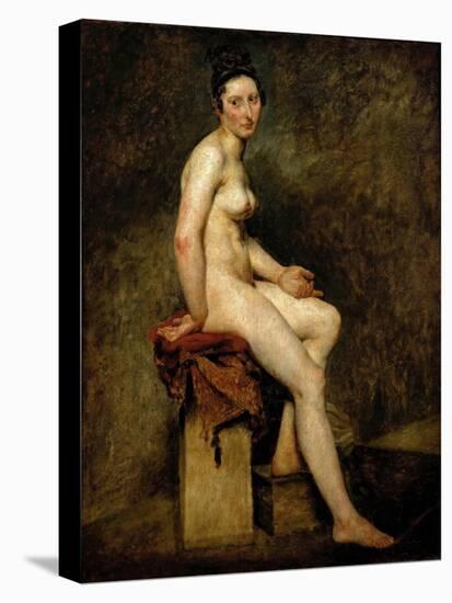 Mademoiselle Rose (Seated Nude)-Eugene Delacroix-Stretched Canvas