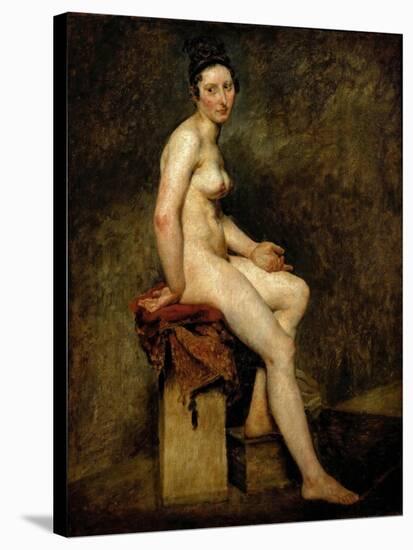Mademoiselle Rose (Seated Nude)-Eugene Delacroix-Stretched Canvas