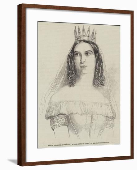 Mademoiselle Sanchioli, as Abigail, in the Opera of Nino, at Her Majesty's Theatre-null-Framed Giclee Print